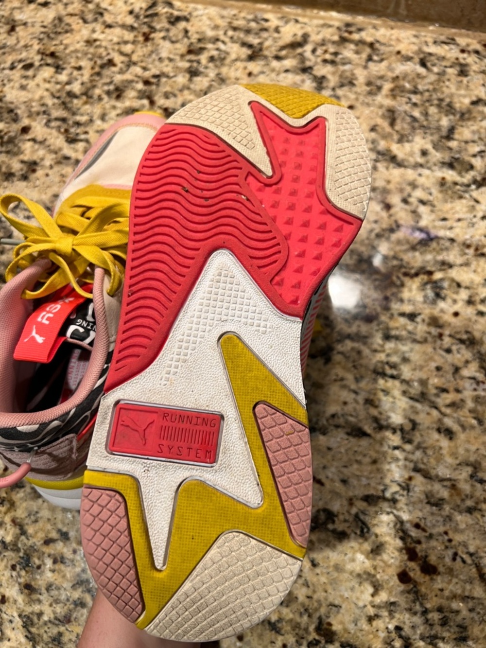 Puma Women's Pink, Yellow & Black Zebra Athletic Sneakers - Picture 3 of 4